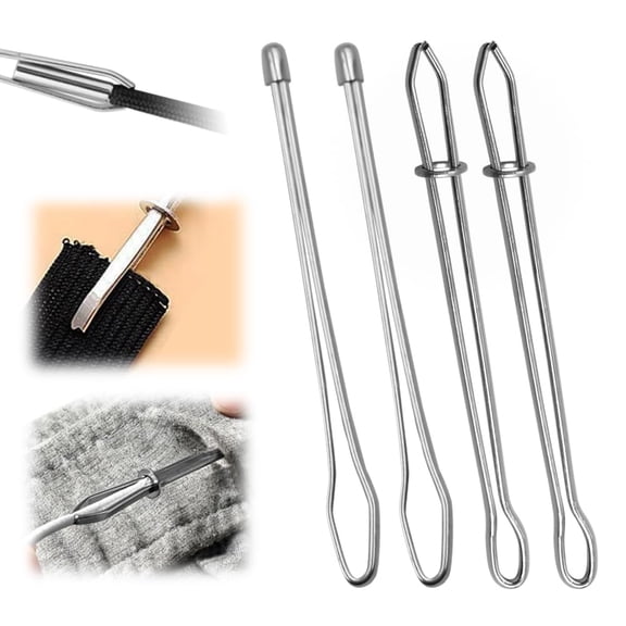 2025 New DIY Drawstring Threader Clip Set - Sewing Tool for Hoodies, Shorts & Pants Rope Replacement