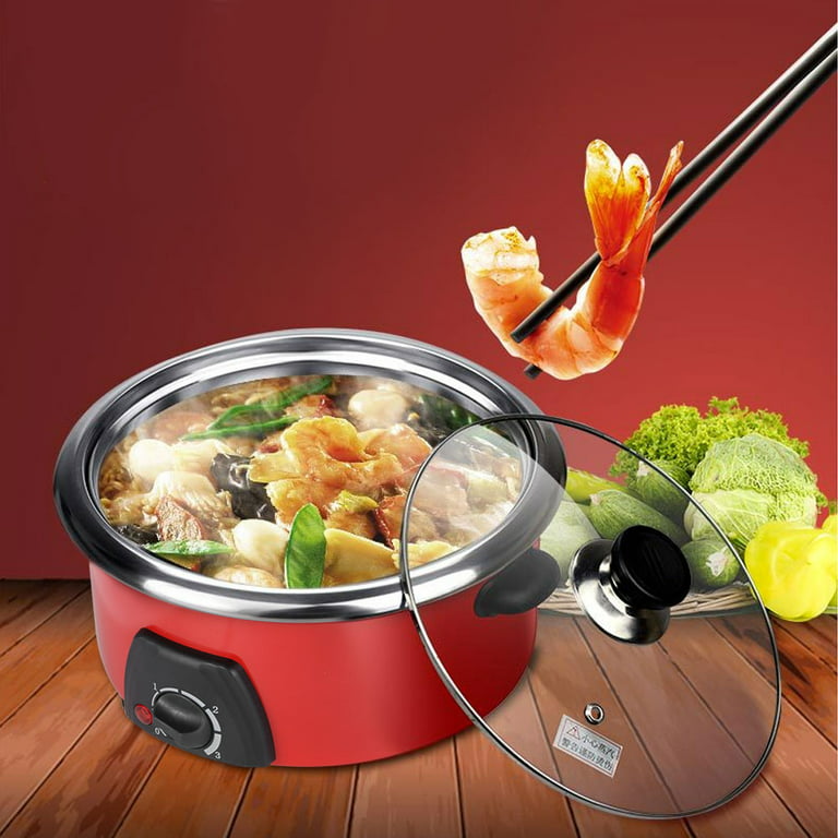 220V Electric Hot Pot Household Plug-in Multi-function Electric Heating  Electric Cooking Pot Electric Wok Integrated Cooking Pot
