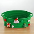 thumbnail image 4 of XIEULQP Small Storage Basket for Gifts, Gift Baskets Empty, Baby Basket for Toys, Towels, Decorative Woven Rope Baskets for Living Room, Red/Green, 10.23"x 7.87"x 5", 4 of 6