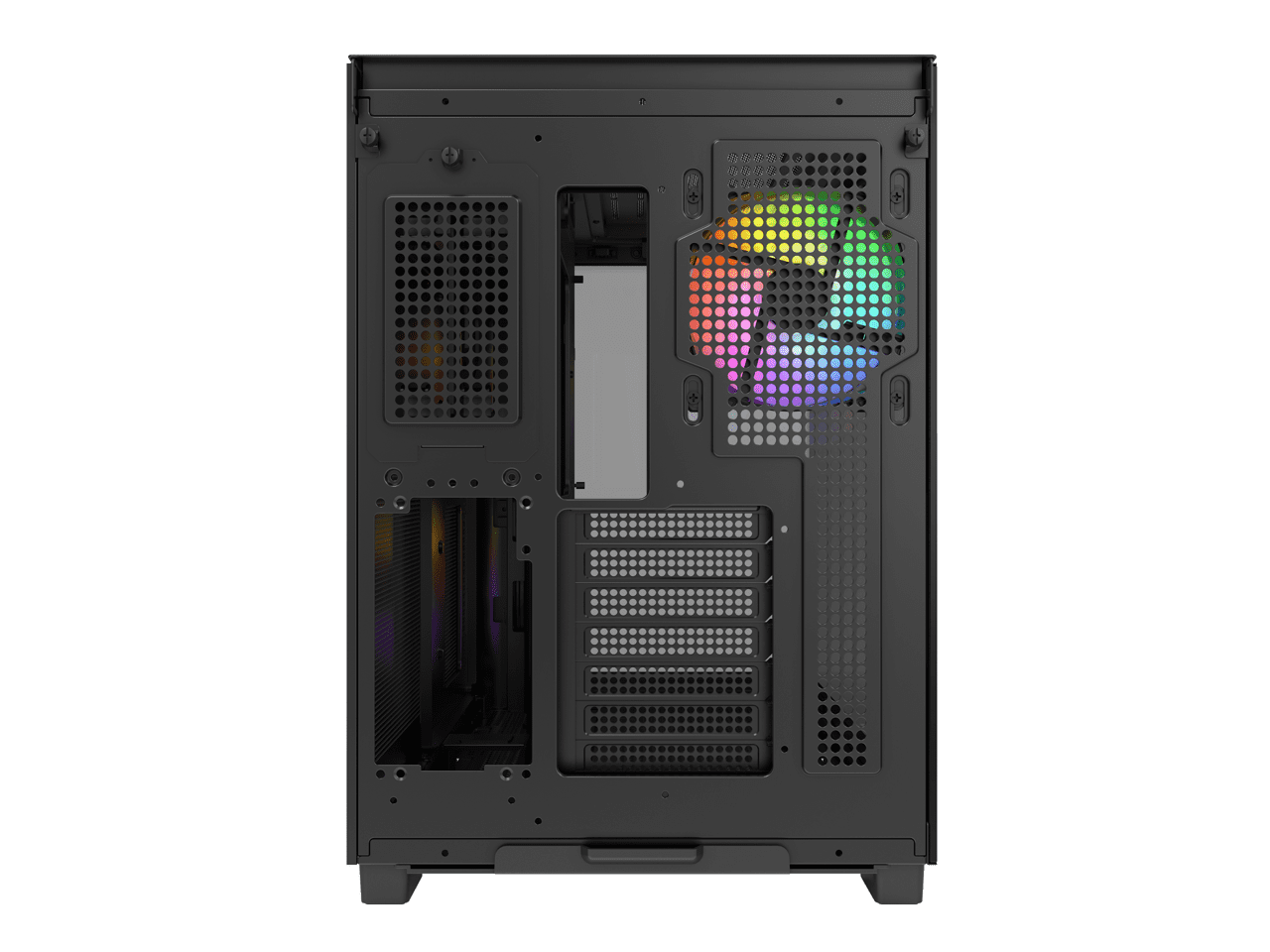 MONTECH KING 65 PRO ATX Mid Tower Gaming PC Case, Dual Chamber, High Airflow Mesh Panels, Supports RTX 40 Series, 3 Pre-Installed ARGB Fans, Tool-Free Access, Tinted Glass - Black