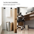thumbnail image 5 of Home Zone Living 1.5 Gallon Round Open Top Wastebasket, Stainless Steel, Silver, 2 Pack with Trash Bags, 5 of 7