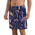 thumbnail image 2 of Bixox Men's Floral Hippie Mushrooms printing Casual Classic Fit Short Summer Beach Shorts, 2 of 6