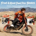 thumbnail image 5 of X1 Spark Electric Dirt Bike for Adults 50 mph 4500W Peak E-Bike up to 60 Mile Range, 60V 28.8AH Battery Fat Tire Full Suspension Ebikes with 17"/14" Wheel, off Road Mountain E Bike, UL2849 by SGS, 5 of 7