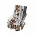 thumbnail image 4 of Flowers Soft Flannel Fleece Blanket, Bouquets with Old Fashioned Wildflowers Retro Style Bridal Corsage Design, Cozy Plush for Indoor and Outdoor Use, 70" x 90", Yellow and Burgundy, by Ambesonne, 4 of 6