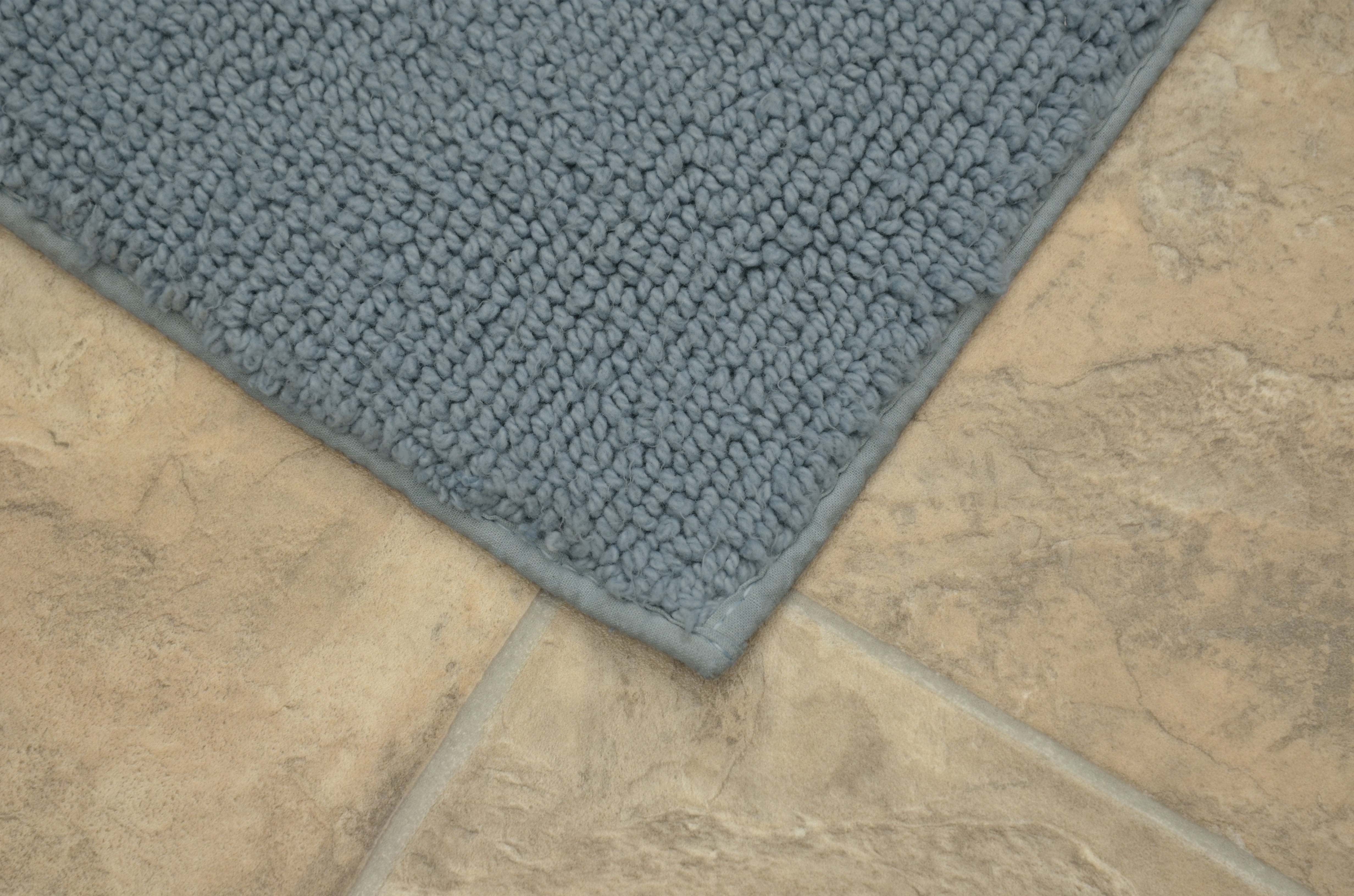 Garland Rug Classic Cotton Sky Blue Bath Rug, 24" x 40"