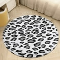 thumbnail image 6 of Snow Leopard Round Carpet Circle Rug Outdoor Patio Area Rug Washable Large Area Rugs Hallway Room Decor Fitness Mats, 6 of 8
