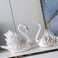 thumbnail image 3 of Adorno de cisne, adorno de cisne para pareja, adorno decorativo para el hogar, mueble de TV, decoración de cisne, rendimiento impulsado, 3 of 5