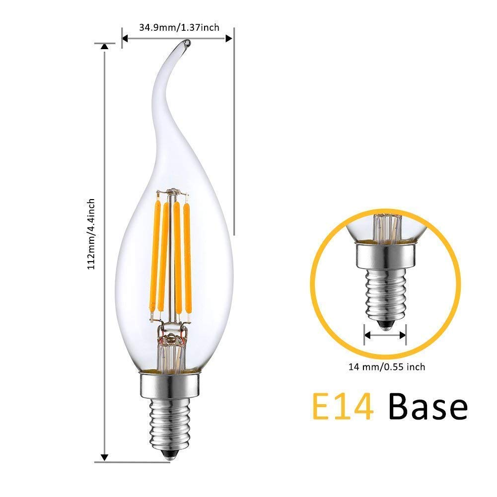 2700K 40W E14 dimmbar C35 LED Retrofit