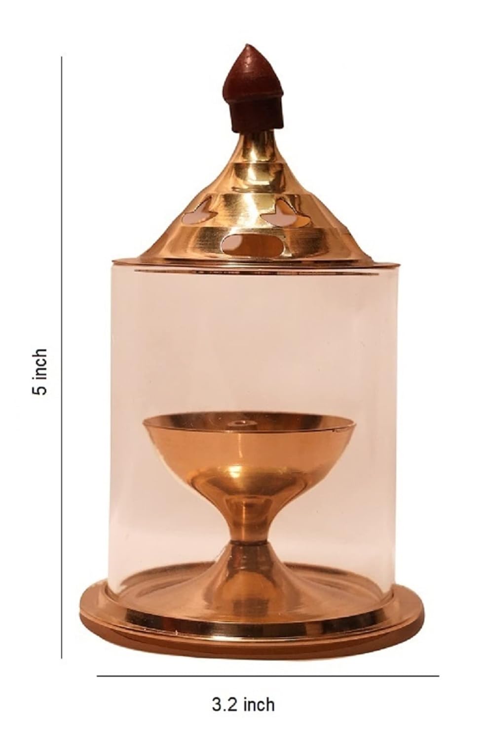 Swadeshi Desire™ Akhanddeep Brass| Golden Diya Oil Puja Lamp ( Set of 2)