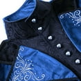 thumbnail image 3 of LOVZFMLL Jackets for Men's Solid Color Fashions Long Sleeve Long Slit Girdle Round-Neck Blouse, 3 of 8