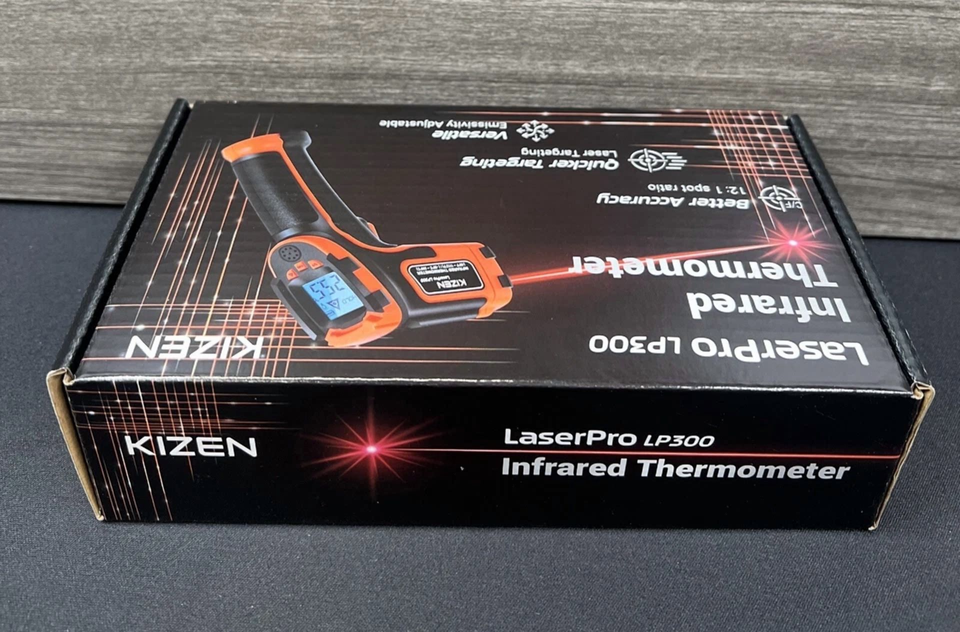 CRESTIN- Kizen Infrared Thermometer Laserpro Lp300 Handheld Temperature Gun Orange