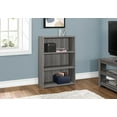 thumbnail image 4 of Cterwk 3 Shelf Bookshelf 36" High Bookcase for Office, Bedroom, Gray, 4 of 5