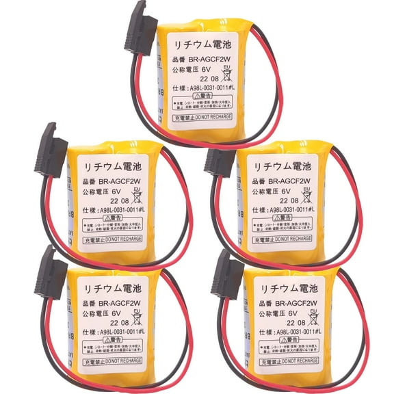 5 Pcs Replacement Battery for GE BR-AGCF2W A06B-6093-K001 A98L-0031-0011 L Fanuc A98L-0031-0011 L
