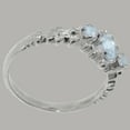 thumbnail image 4 of LBG British Made 18k White Gold Natural Aquamarine Womens Statement Ring - 33 size options - Size 6.75, 4 of 9