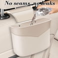 thumbnail image 4 of Darzheoy Car Trash Can, Leather Foldable Vehicle Seat Hanging Dustbin Container, Multi-Function Automotive Interior Garbage Storage Organizer Holder Bag Accessories, 4 of 6