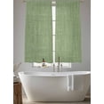 thumbnail image 5 of Sage Green Linen Sheer Curtains for Living Room Bedroom, Farmhouse Pure Color Country Farm Light Filtering Sheer Curtains, Rod Pocket Voile Window Drapes, 2 Panels Set 52"x 63", 5 of 7
