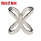 thumbnail image 1 of Simple Cross Scarf Clip X Shape Metal Brooches for Women Hollow Bow Scarves Buckle Holder Shawls Jewelry Clothing Accessories, 1 of 4
