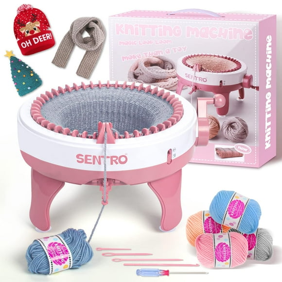 Knitting Machine, 40 Needles Smart Weaver Knitting Round Loom, Knitting Board Rotating Double Knit Loom, Needles Knitting Machine Weaving Loom Kit for Adults and Kidsoom