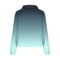 thumbnail image 5 of XFLWAM Womens Quarter Zipper Sweatshirts Color Block Long Sleeve Pullover Tops Casual Loose Fit Cropped Sweat Shirts, 5 of 5