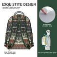thumbnail image 5 of Vintage Ethnic Print Backpack - Boho Style with 17" Laptop Compartment | Heavy Duty Oxford Fabric, Roomy for School, Work & Travel, 5 of 6