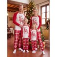thumbnail image 5 of AIGUR Christmas Pajamas for Family Christmas Family Matching Pajamas Sets Reindeer Print Shirt  Plaid Pants, 5 of 10
