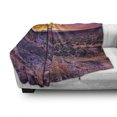 thumbnail image 3 of Nature Soft Flannel Fleece Blanket, Surreal Sunrise Sky Horizon over the Mountain Valley National Monument Dusk Print, Cozy Plush for Indoor and Outdoor Use, 60" x 80", Purple Blue, by Ambesonne, 3 of 6