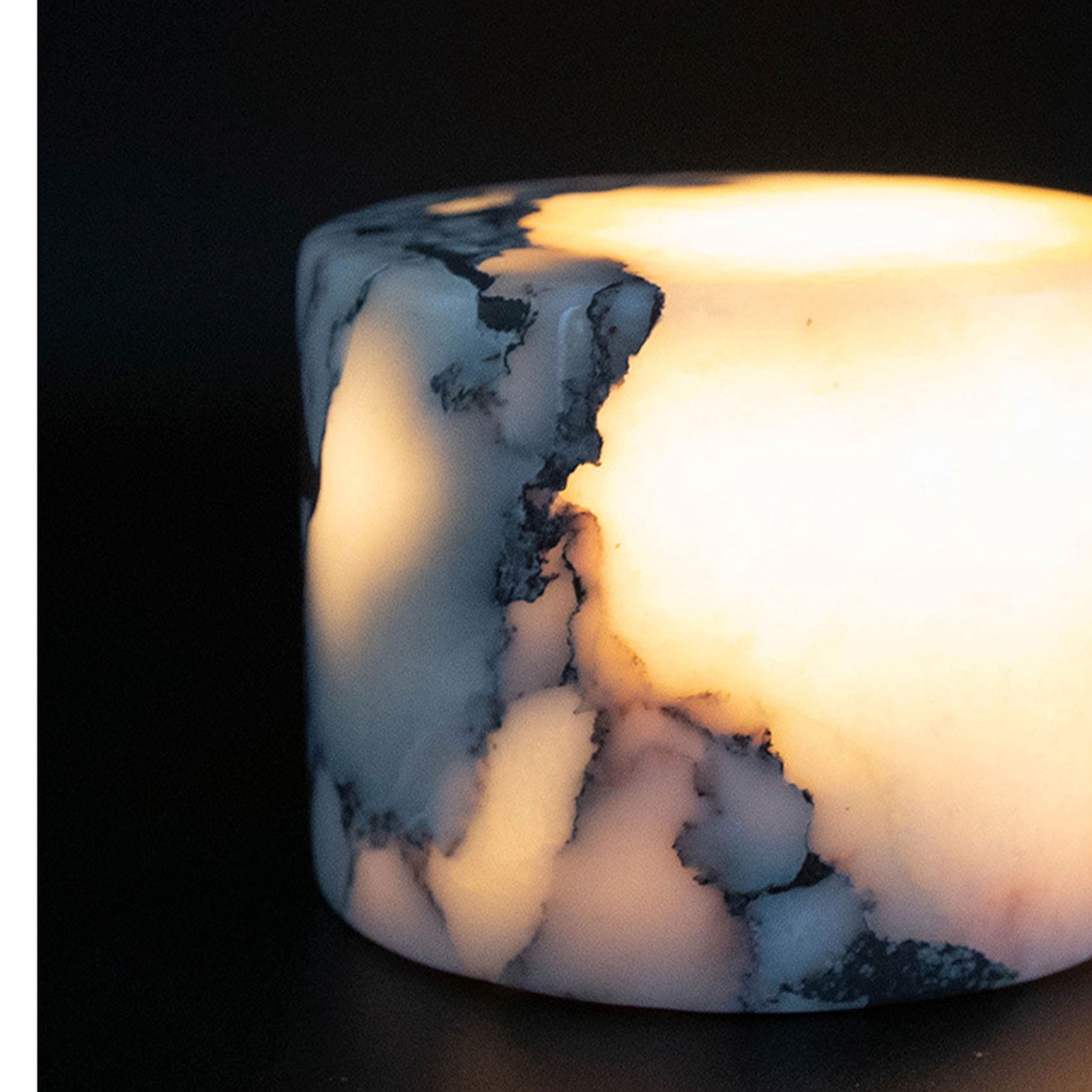 Rechargeable Marble Touch Light - Dimmable LED Tap Lamp, Marble Stone Tap Light for Bedroom Nightstand, Ambient Table Lamp