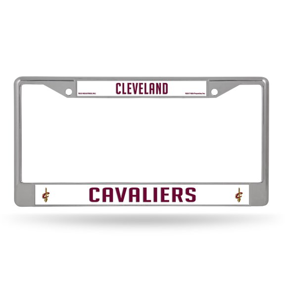 Cleveland Basketball Cavaliers - 12" x 6" Standard Size - Chrome Metal License Plate Frame