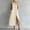 *Beige, variant on U Women's Summer Sleeveless Round Neck Button Down Split Midi Dress, Loose Fit Casual Dress with Pockets Pink,Women's Plus L