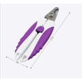 thumbnail image 3 of Cortauñas profesional para perros - Dispositivo de protección - Cierre de seguridad y lima de uñas - Apto para razas de perros medianas y grandes - Morado, 3 of 5