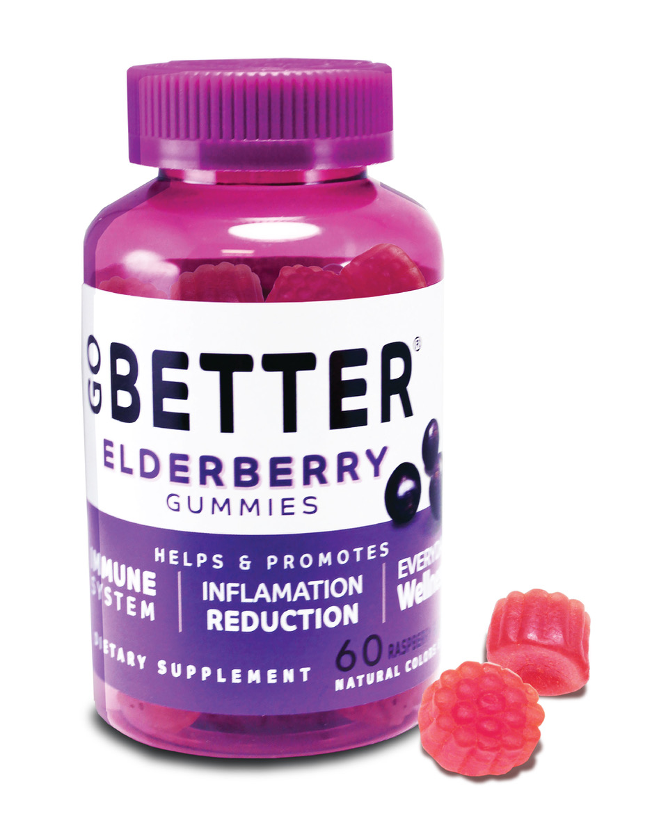 GO BETTER Elderberry Vitamin Gummies Low Carbs, Gluten Free
