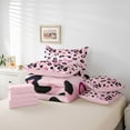 thumbnail image 6 of Castle Fairy Pink Leopard Print Girl Twin Bedding Sets 7-Piece,Old Fashion Dreamy Princess Bedding Comforter Set Microfiber,Jungle Animal Cheetah Breathable Sheet Sets,Super Cozy Room Decor, 6 of 8
