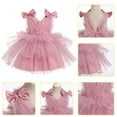 thumbnail image 3 of IDOPIP Toddler Baby Girls Butterfly Birthday Dress 3D Butterfly Wedding Party Ruffle Tutu Dresses, 3 of 8