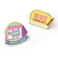 thumbnail image 1 of Byootique Inspirational Quote Badge Set Pin Brooch Enamel for Makeup Bag 2 Packs, 1 of 9