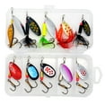 thumbnail image 3 of 10Pcs Fishing Lures Spinnerbait Assorted Hard Metal Spinnerbaits Baits for Trout Style C, 3 of 10