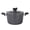 Grey, variant on Granite-Style 6 Quart Non-Stick Stock Pot with Glass Lid - Beige Speckled Cooking Pot, Beige