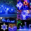 thumbnail image 3 of Luces solares en forma de cuerda Eoako 300 LED, 105 pies, impermeables, 19 modos, azul, 3 of 9
