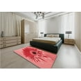 thumbnail image 4 of Ahgly Company Indoor Square Patterned Ferrari Red Area Rugs, 8' Square, 4 of 6