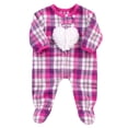 thumbnail image 2 of Sophia's Flannel Sleeper with Sherpa Heart Design for 15'' Dolls, Hot Pink, 2 of 5