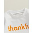 thumbnail image 5 of LMLYSoH Baby Girls Boys Sweatshirts Rompers Thanksgiving Clothes Letter Print Crew Neck Long Sleeve Toddler Fall Bodysuits, 5 of 8