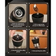 thumbnail image 4 of Adjustable Manual Coffee Grinder with Ceramic Burr & Removable 160ml Glass Bowl for Grinding, 4 of 17
