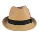 thumbnail image 2 of Sombrero de Jazz de Panamá de ala corta para viajes al aire libre, sombreros Fedora informales decorativos Zulema Sombrero de copa Panamá Jazz, 2 of 8