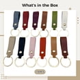 thumbnail image 5 of Bulk 100-Pack PU Leather Keychains,Mixed Colors with 1.2 Inch Rings,Soft Faux Leather Key Rings for Party Favors,DIY Crafts,Office, School Supplies,Gift, 5 of 5