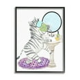 thumbnail image 2 of Stupell Industries Children's Bathroom Zebra Washing Sink Bubbles Bath Graphic Art White Framed Art Print Wall Art, 11x14, by Erica Billups, 2 of 5