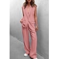 thumbnail image 3 of Conjunto PRETTYGARDEN Chaleco sin Mangas Pantalones Palazzo Rosa Claro S, 3 of 8