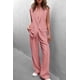 thumbnail image 3 of Conjunto PRETTYGARDEN Chaleco sin Mangas Pantalones Palazzo Rosa Claro M, 3 of 8