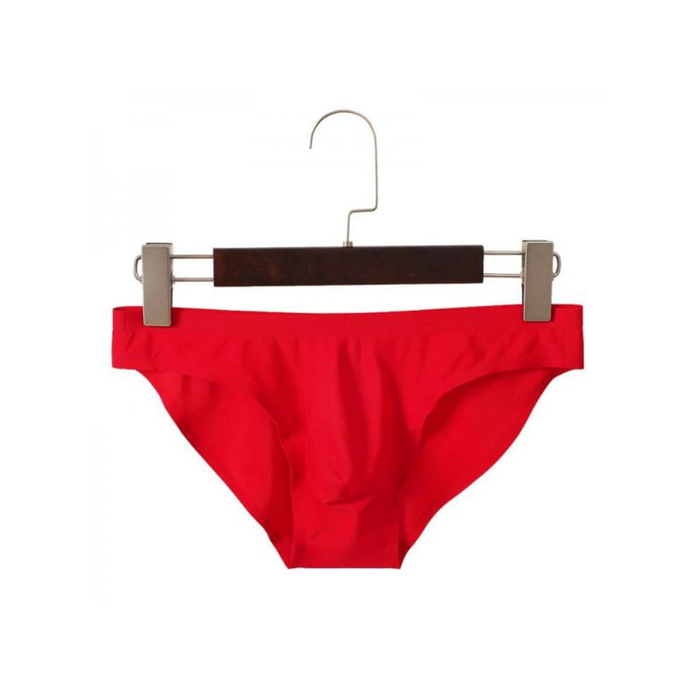 Naturalour Men's Ice Silk Elastic Seamless Underpants UltraThin Breathable Briefs Underwear