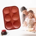 thumbnail image 2 of Clearance Under $0.86! 1PC Silicone Semi-Sphere Cake Mold, 6-Cavity Half-Round Baking Tray - Non-Stick for Jelly, Chocolate, Desserts (A, One Size), 2 of 7