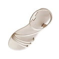 thumbnail image 2 of Xdegoge Summer Shoes for Women Open Toe Flat Sandals Asymmetrical Strappy Design Elastic Slingback Casual Beach Vacation Footwear, 2 of 9