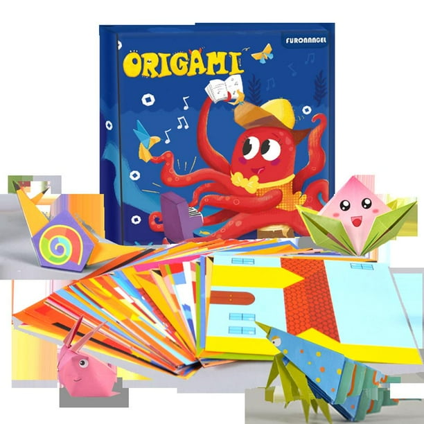 Libro De Origami Para Niños, 108 Hojas De Papel De Origami, Papel De Origami Colorido Para Manualidades, Juego De Origami, Papel Para Manualidades Diy Yuarrent FN005900-00